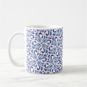 Azulejos Blue Floral Pattern Koffiemok (Links)