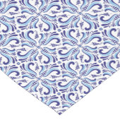 Azulejos Blue Floral Pattern Korte Tafelloper (Hoek)