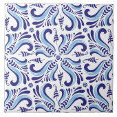 Azulejos Blue Floral Pattern Tegeltje (Voorkant)