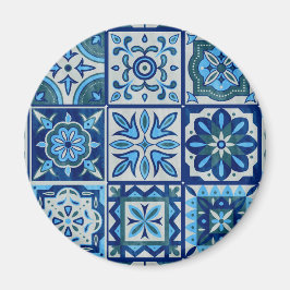 Azulejos Blue Portugal Pattern Magneet