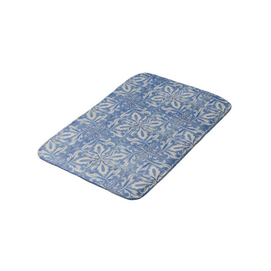 Azulejos Blue White Badmat (Gekanteld)