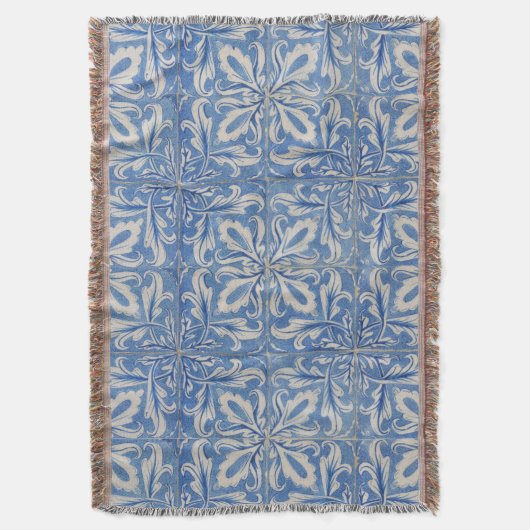 Azulejos Blue White Deken (Voorkant Verticaal)