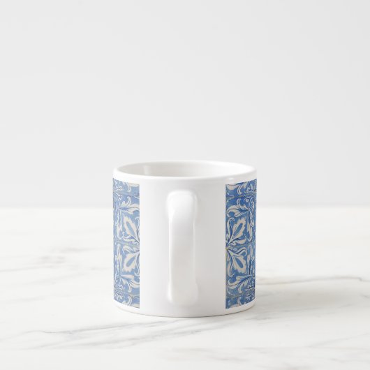  Azulejos Blue White Espresso Kop (Achterkant)
