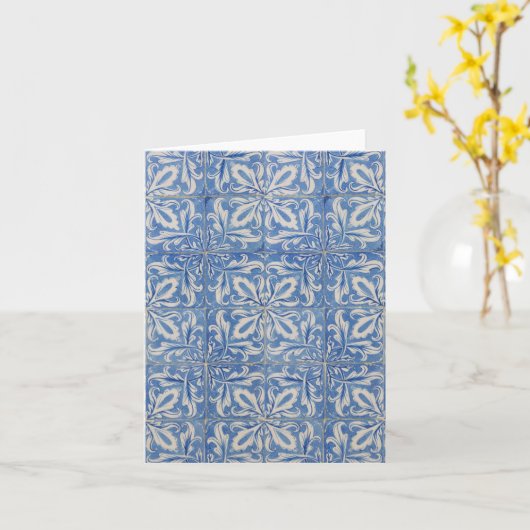  Azulejos Blue White Kaart (Gele Bloem)
