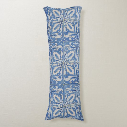  Azulejos Blue White Lichaamskussen (Voorkant Verticaal)