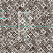 azulejos chocolade stof (Delen)