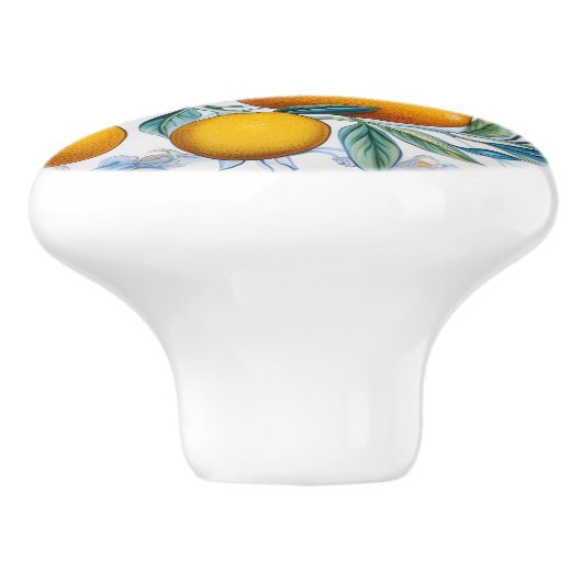 💙💛 Azulejos Citrus Bloom Keramische Knop (Zijkant)