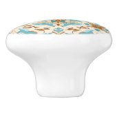 💙💛 Azulejos Coastal Mocha Keramische Knop (Zijkant)