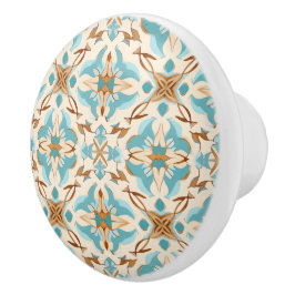 💙💛 Azulejos Coastal Mocha Keramische Knop