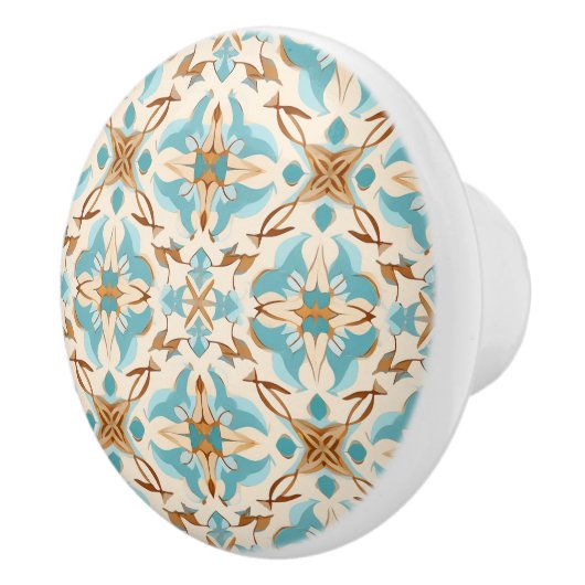 💙💛 Azulejos Coastal Mocha Keramische Knop (Rechts)