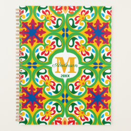 💛 💚 Azulejos, decoratief patroon, aangepaste tek Planner
