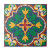 💛 🧡 💚 Azulejos, decoratief patroon uit Lissabon Tegeltje (Voorkant)