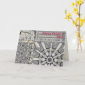 Azulejos Geometric Tiles with Bird of Peace Kaart (Gele Bloem)