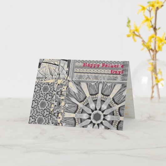 Azulejos Geometric Tiles with Bird of Peace Kaart (Gele Bloem)