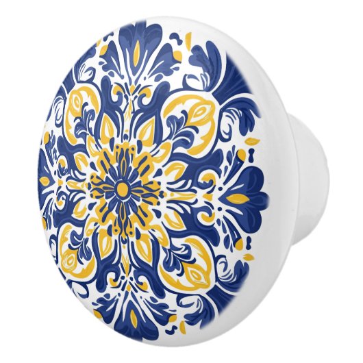 💙💛 Azulejos Golden Lisboa Keramische Knop (Rechts)