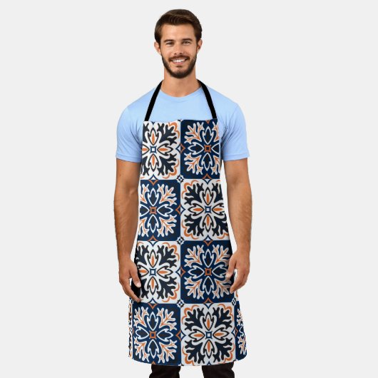 Azulejos keramisch tegelontwerp. Talavera tracery Schort (Gedragen)