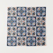 Azulejos keramisch tegelontwerp. Talavera tracery Wandkleed (Voorkant (horizontaal))