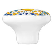 💙💛 Azulejos Lemon Bouquet Keramische Knop (Zijkant)