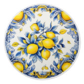 💙💛 Azulejos Lemon Garland Keramische Knop (Voorkant)