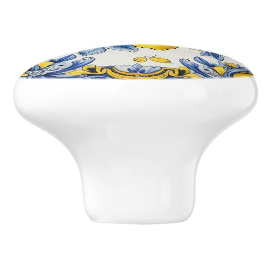 💙💛 Azulejos Lemon Garland Keramische Knop (Zijkant)