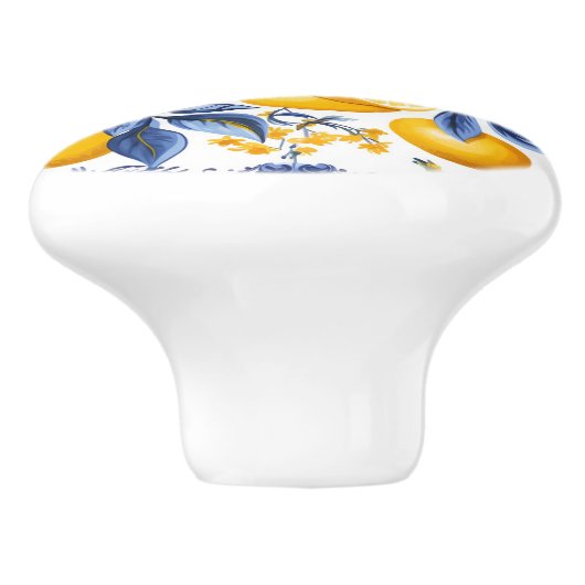 💙💛 Azulejos Lemon Grove Keramische Knop (Zijkant)