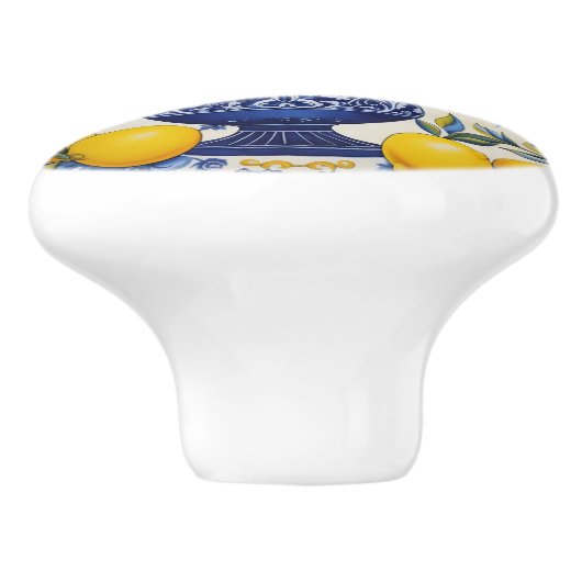 💙💛 Azulejos Lemon Vase Keramische Knop (Zijkant)