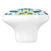 💙💛 Azulejos Lisboa Bloom Keramische Knop (Zijkant)