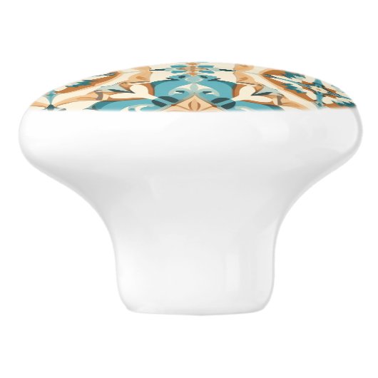 💙💛 Azulejos Mocha Lisboa Keramische Knop (Zijkant)