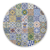 Azulejos Patchwork Keramische Knop (Voorkant)