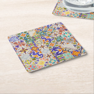 Azulejos  Pattern Portugal Kartonnen Onderzetters