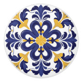 💙💛 Azulejos Porto Fleur Keramische Knop (Voorkant)