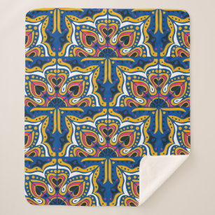 Azulejos portugal naadloos patroon sherpa deken