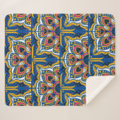 Azulejos portugal naadloos patroon sherpa deken (Voorkant (horizontaal))