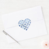 Azulejos, Portuguese Tiles Hart Sticker (Envelop)