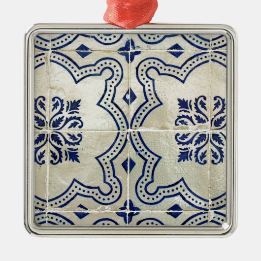 Azulejos, Portuguese Tiles Metalen Ornament (Voorkant)