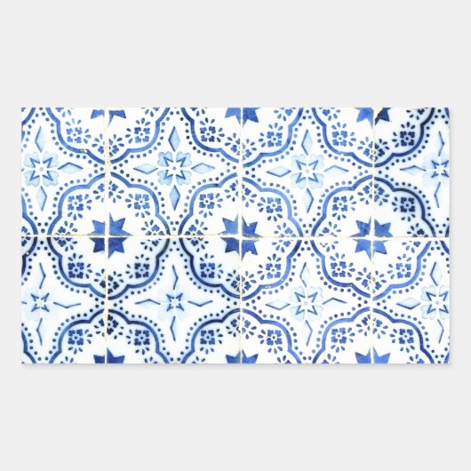 Azulejos, Portuguese Tiles Rechthoekige Sticker (Voorkant)