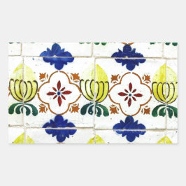 Azulejos, Portuguese Tiles Rechthoekige Sticker