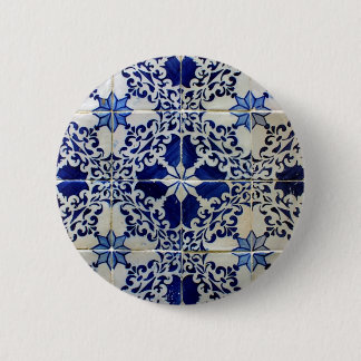 Azulejos, Portuguese Tiles Ronde Button 5,7 Cm