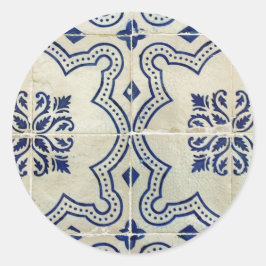 Azulejos, Portuguese Tiles Ronde Sticker