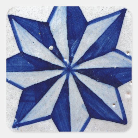 Azulejos, Portuguese Tiles Vierkante Sticker (Voorkant)