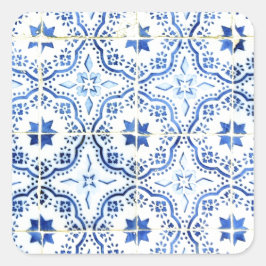 Azulejos, Portuguese Tiles Vierkante Sticker