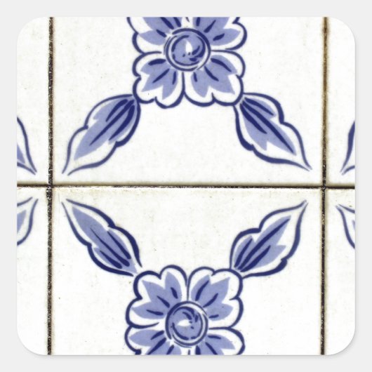 Azulejos, Portuguese Tiles Vierkante Sticker (Voorkant)