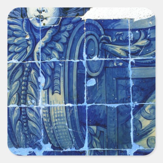Azulejos, Portuguese Tiles Vierkante Sticker (Voorkant)