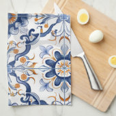 Azulejos Tegel Pattern Theedoek (Quarter Fold)