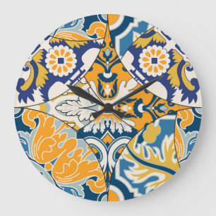 Azulejos Tegels Patchwork behang Grote Klok