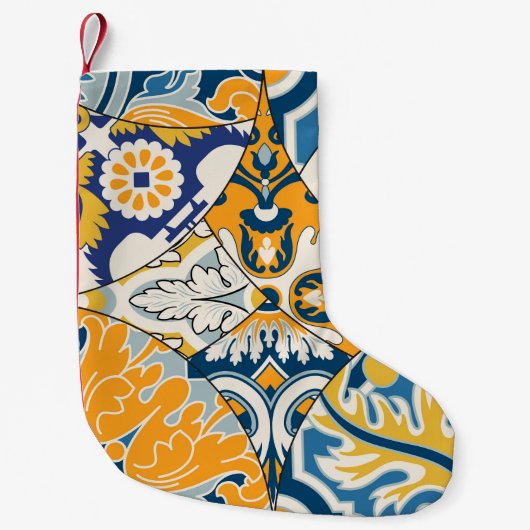 Azulejos Tegels Patchwork behang Kleine Kerstsok (Voorkant)