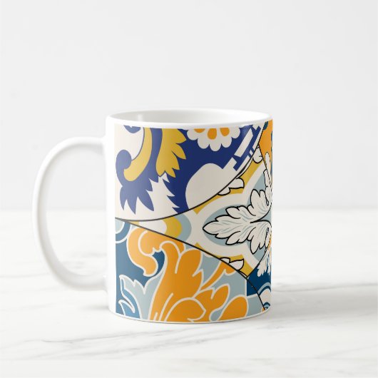 Azulejos Tegels Patchwork behang Koffiemok (Links)