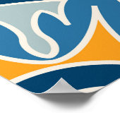 Azulejos Tegels Patchwork  behang Poster (Hoek)