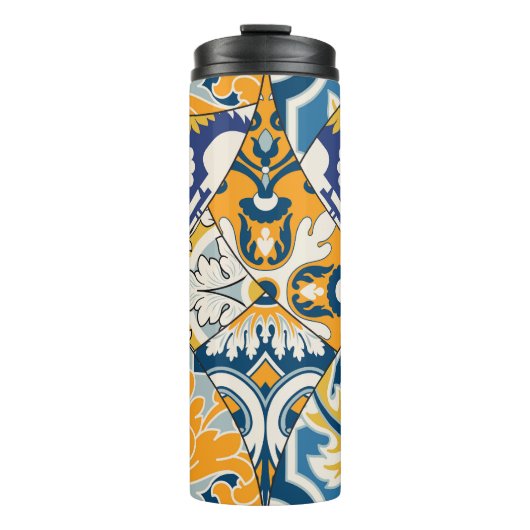 Azulejos Tegels Patchwork behang Thermosbeker (Voorkant)