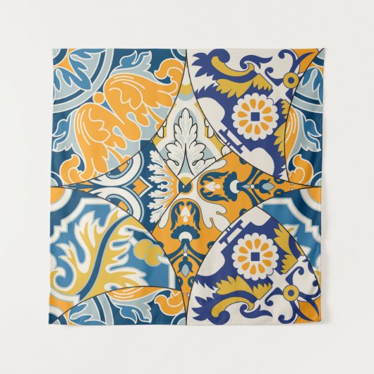 Azulejos Tegels Patchwork  behang Wandkleed (Voorkant (horizontaal))